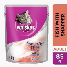 WHISKAS PURRFECTLY FISH SNAPPER POUC 85GM 0