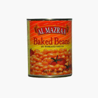 AL MAZRA BAKED BEANS WITH T.SAUCE 395GM فاصوليا مط..