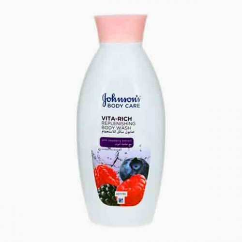 JOHNSONS BODY WASH REPLNSHNG BERRY 400ML جونسون سائل استحمام برائحة التوت 400 مل 