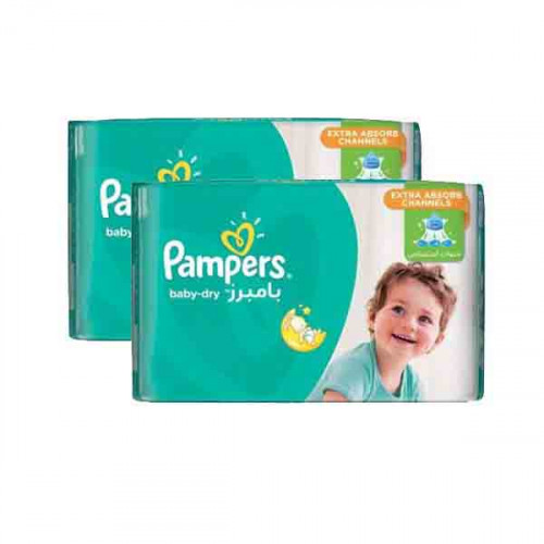 PAMPERS SAF S6 2X48 MP XXL بامبرز حفاضات الاطفال كبيرا جدا حجم 6 - 48 حبة 