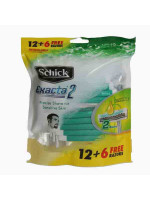SCHICK EXACTA 2 SENSITIVE RAZOR 12+6FREE شفرات حلا..
