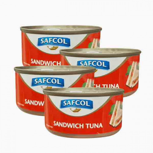 SAFCOL TUNA FLAKES IN OIL 4X185GM 0