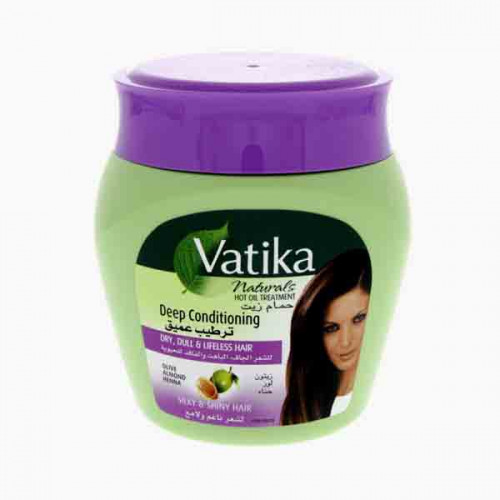 DABUR VATIKA GARLIC HOT OIL TREMNT CRM 500 GM دابر فاتيكا حمام زيت حماية من قشرة الشعر 500 مل 