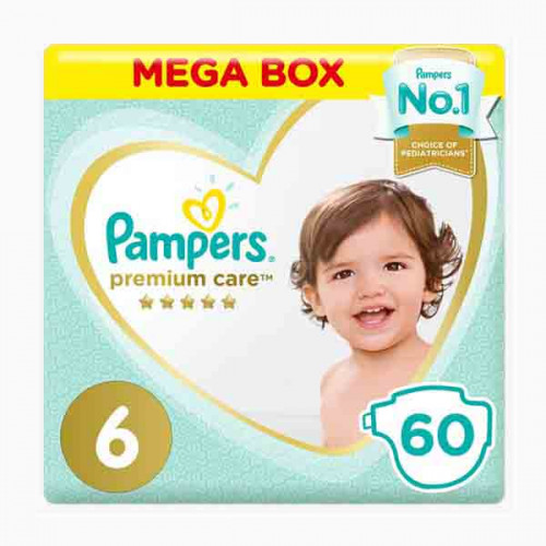 PAMPERS PC S6 1X60 MB حفاضات بامبرز كير 60 حبة 