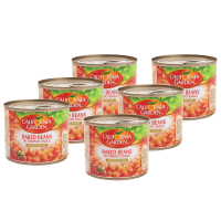 CALIFORNIA GARDEN BAKED BEANS 6X220GM S/PRICEفاصول..